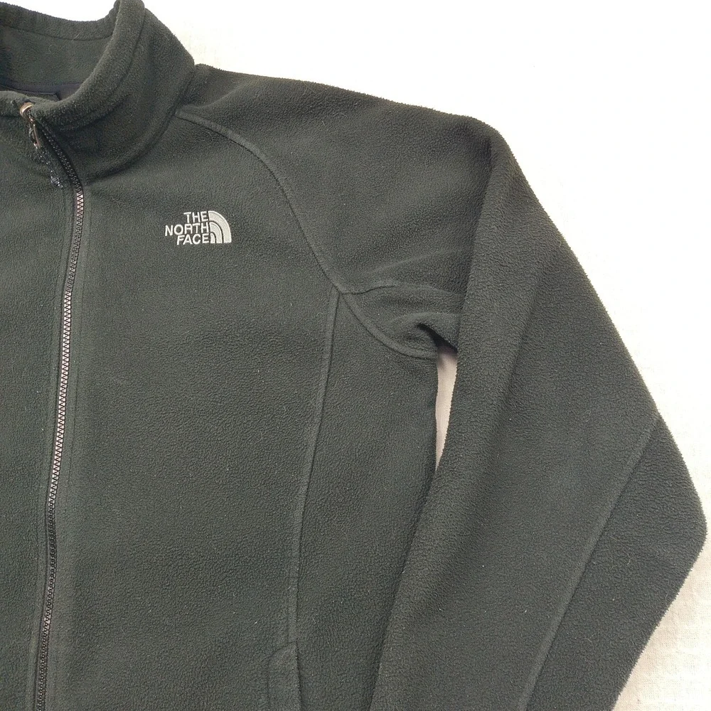 The North Face Men XL Black Full Zip Fleece Jacket Mock Neck Regular Fit Outdoor